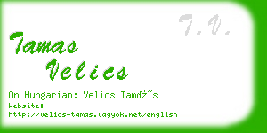 tamas velics business card